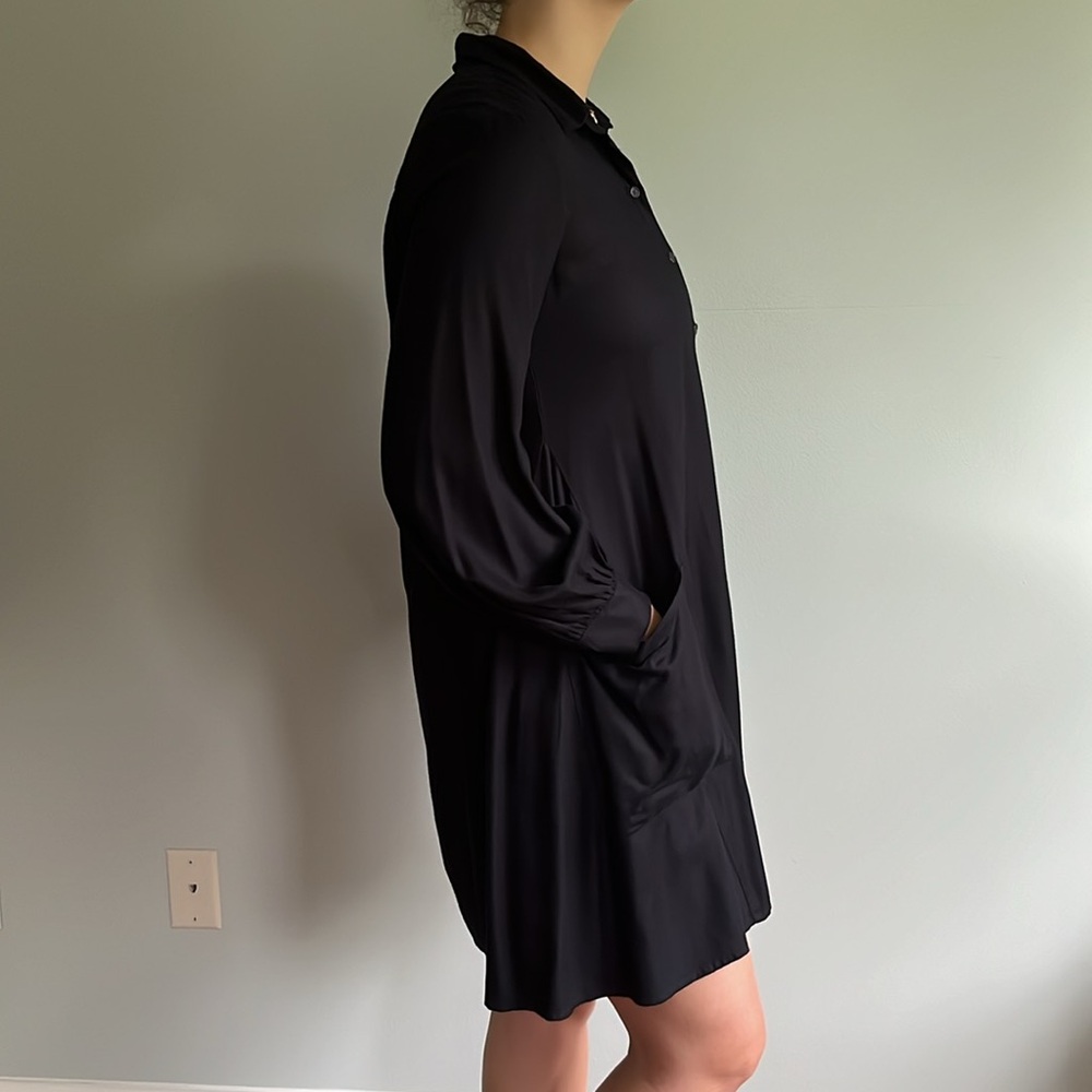 Lou & Grey Long Sleeve Black Mini Dress - Picture 4 of 11